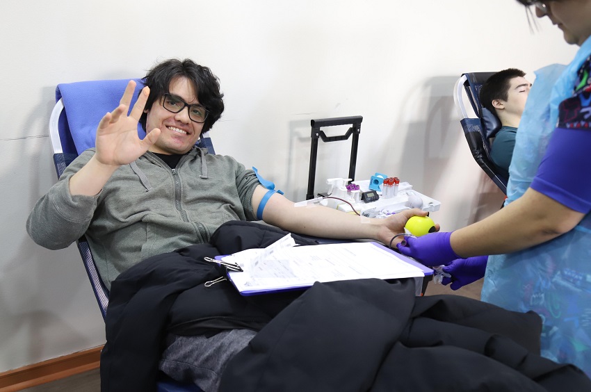 Estudiantes de Tecnología Médica de la sede Temuco demostraron su responsabilidad social con exitosa campaña de donación de sangre