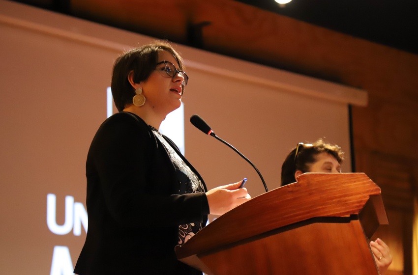 Ministra de las Culturas reflexionó en torno a la interculturalidad y la memoria en el Aula Magna de la sede Temuco