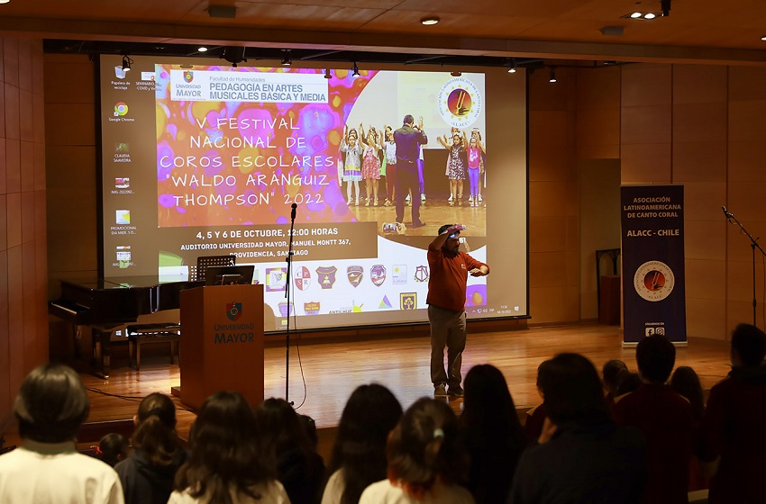 U. Mayor y ALACC dieron inicio al V festival de coros escolares “Waldo Aránguiz Thompson”