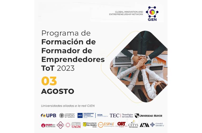 U. Mayor invita a la segunda versión del Programa de formación para formadores de emprendedores ToT 2023