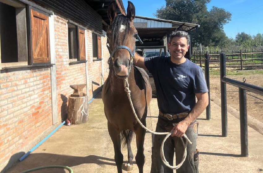 Asociación de EE.UU. otorga inédita certificación como herrador de caballos a veterinario U. Mayor