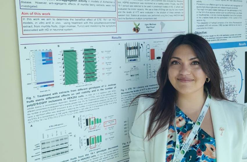 Estudiante del Doctorado en Neurobiología fue premiada en importante congreso de productos naturales