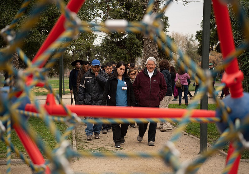 Inclusión// 70 estudiantes de Kinesiología y Nutrición participaron en la 12ª Caminata Inclusiva de Estación Central